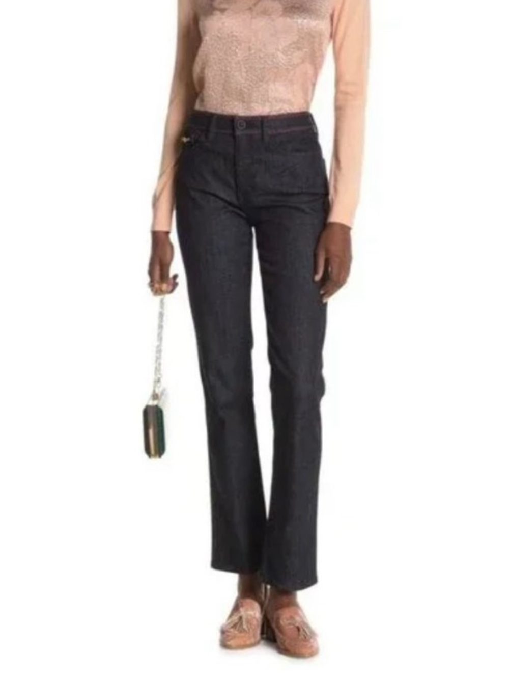 Tory Burch Laila Toi Et Moi Jeans Dark Resin Rinse Size 29